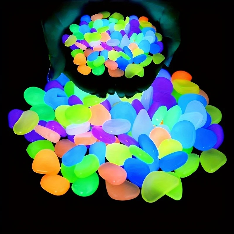 Planted Aquarium Equipment - 50-200pcs Glow in The Dark Pebbles