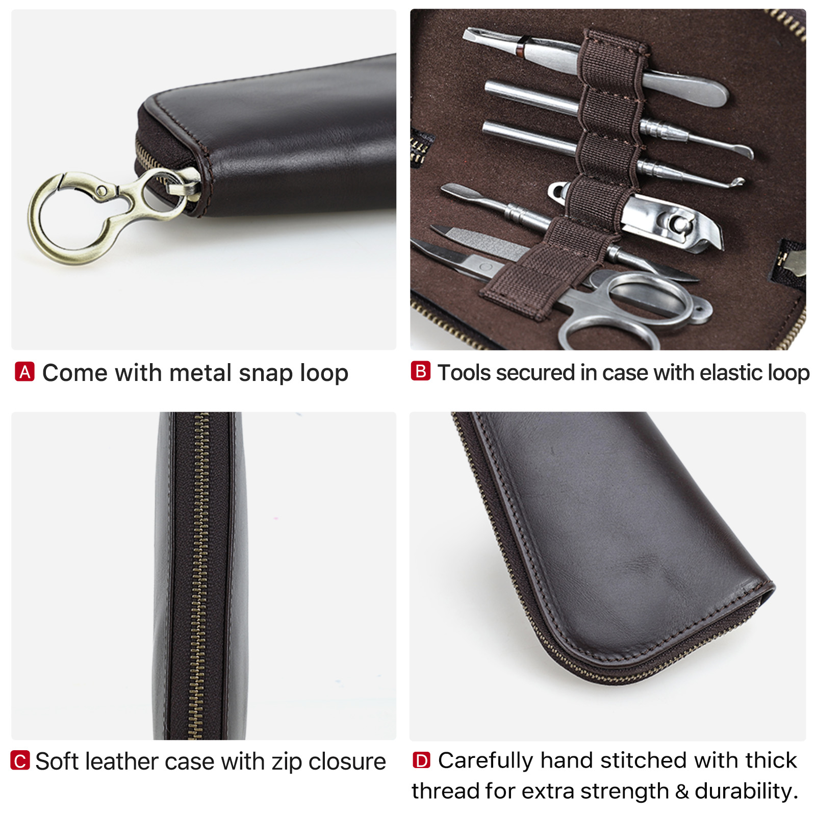 Genuine Leather Travel Case fo - Trimming Scissor Set recension och pris