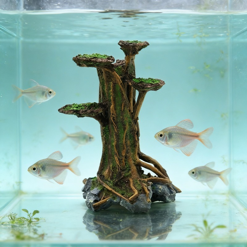 Artificial Moss Tree Driftwood - Aquarium Planted Tree recension och pris