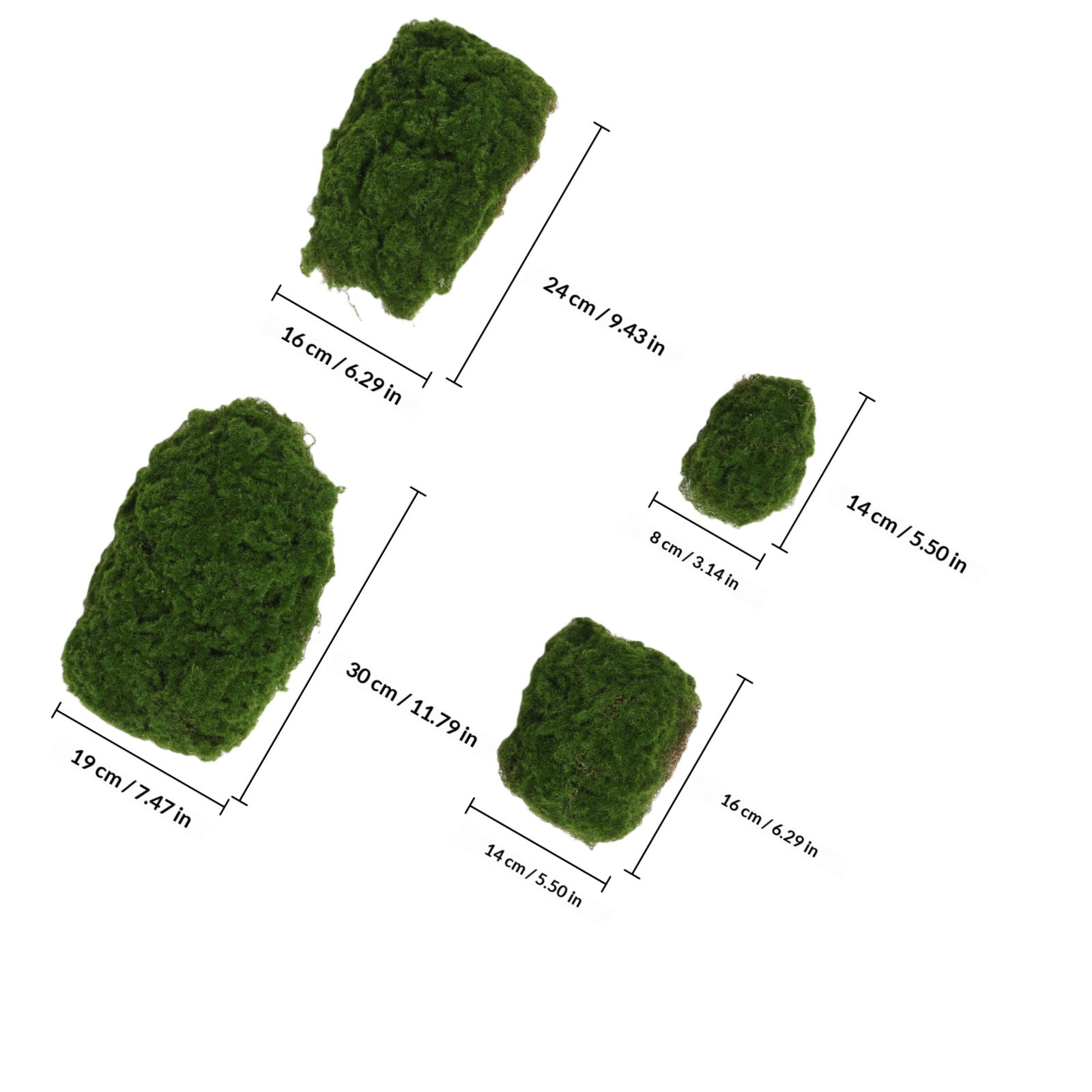 4Pcs Fake Moss Rocks High Real - Planted Aquarium Moss recension och pris