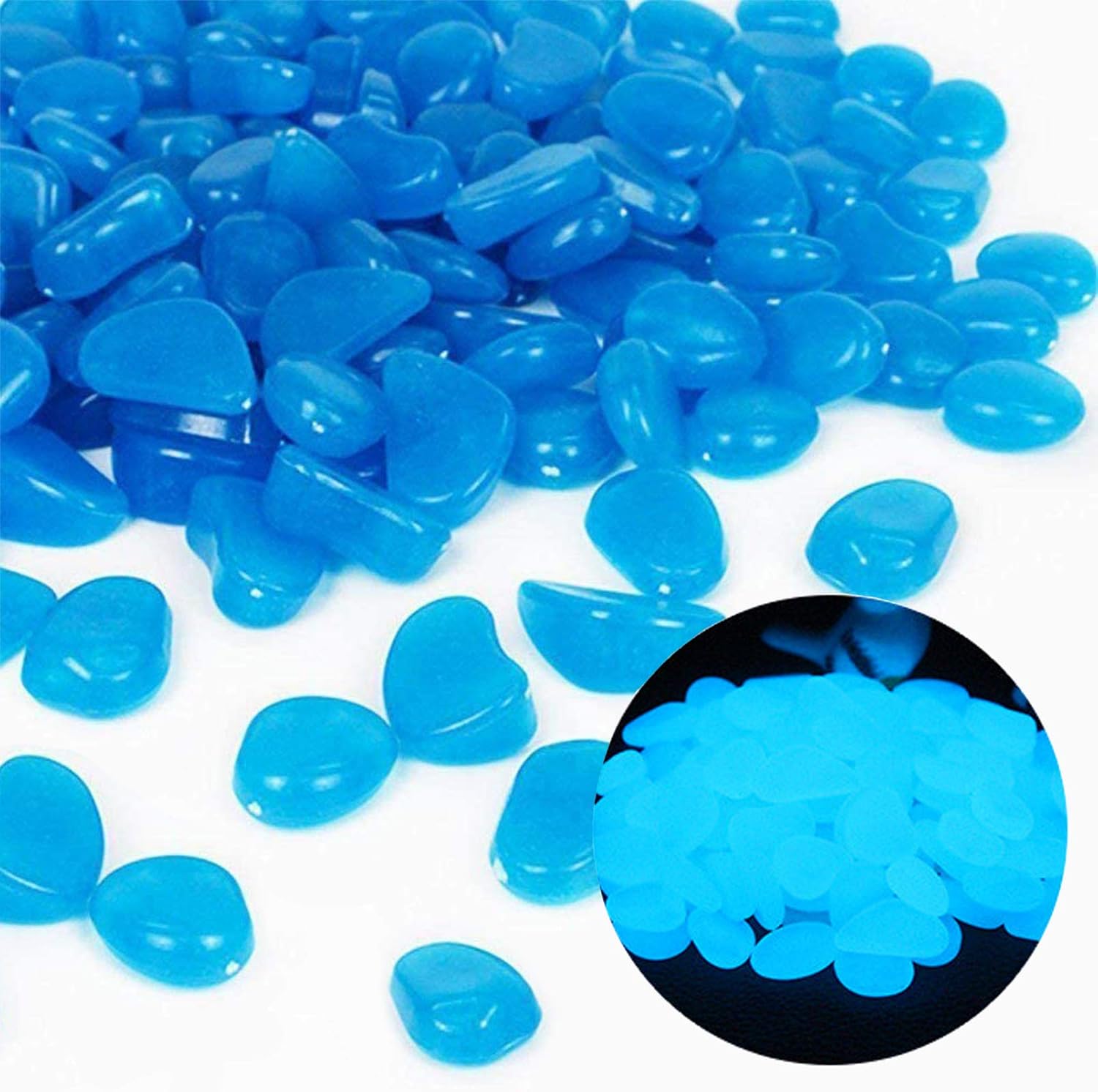 Fish Tank Rocks Glow Blue Pebb - Planted Aquarium Equipment recension och pris
