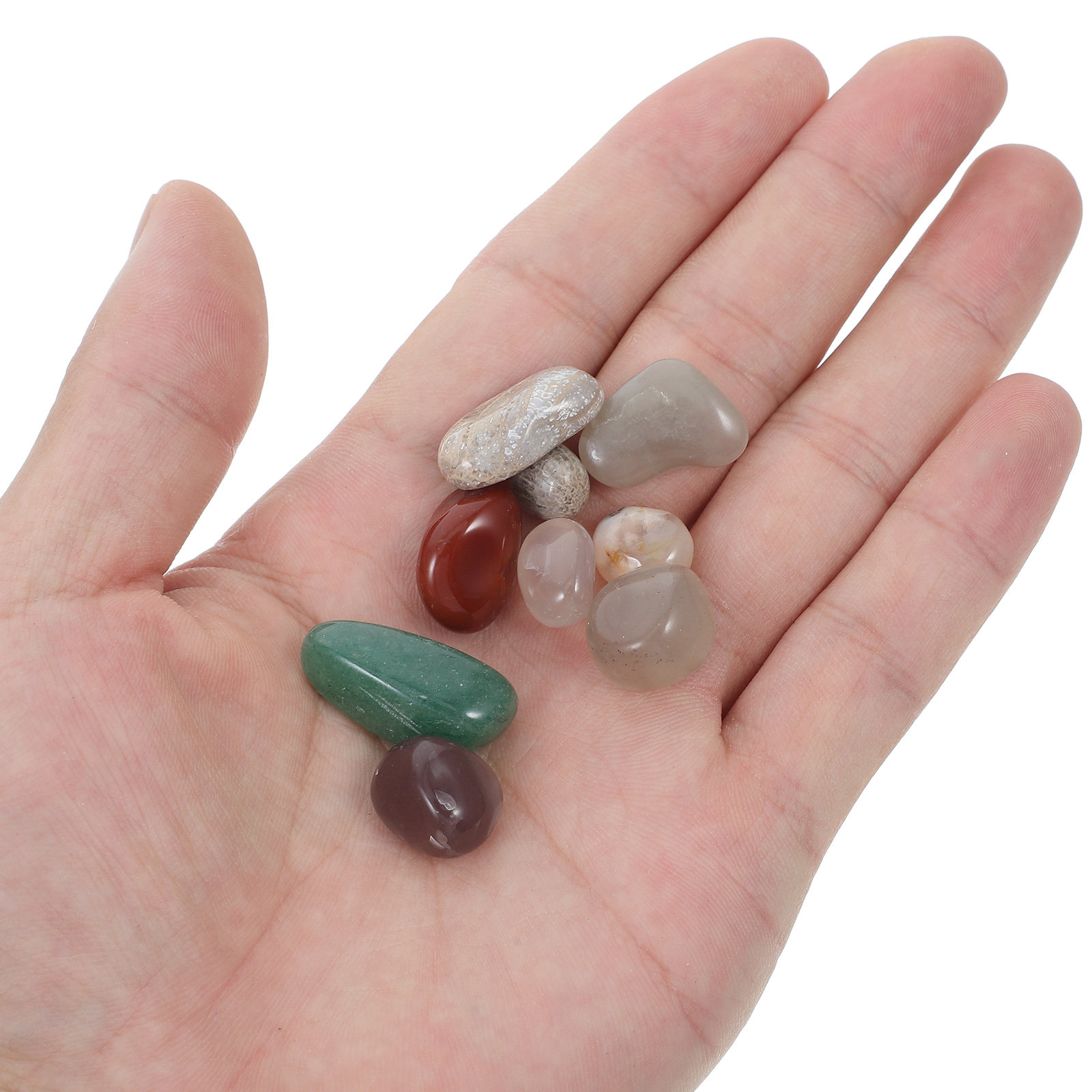 40Pcs 100G Colorful Agate Crys - Aquarium Plant Gravel recension och pris