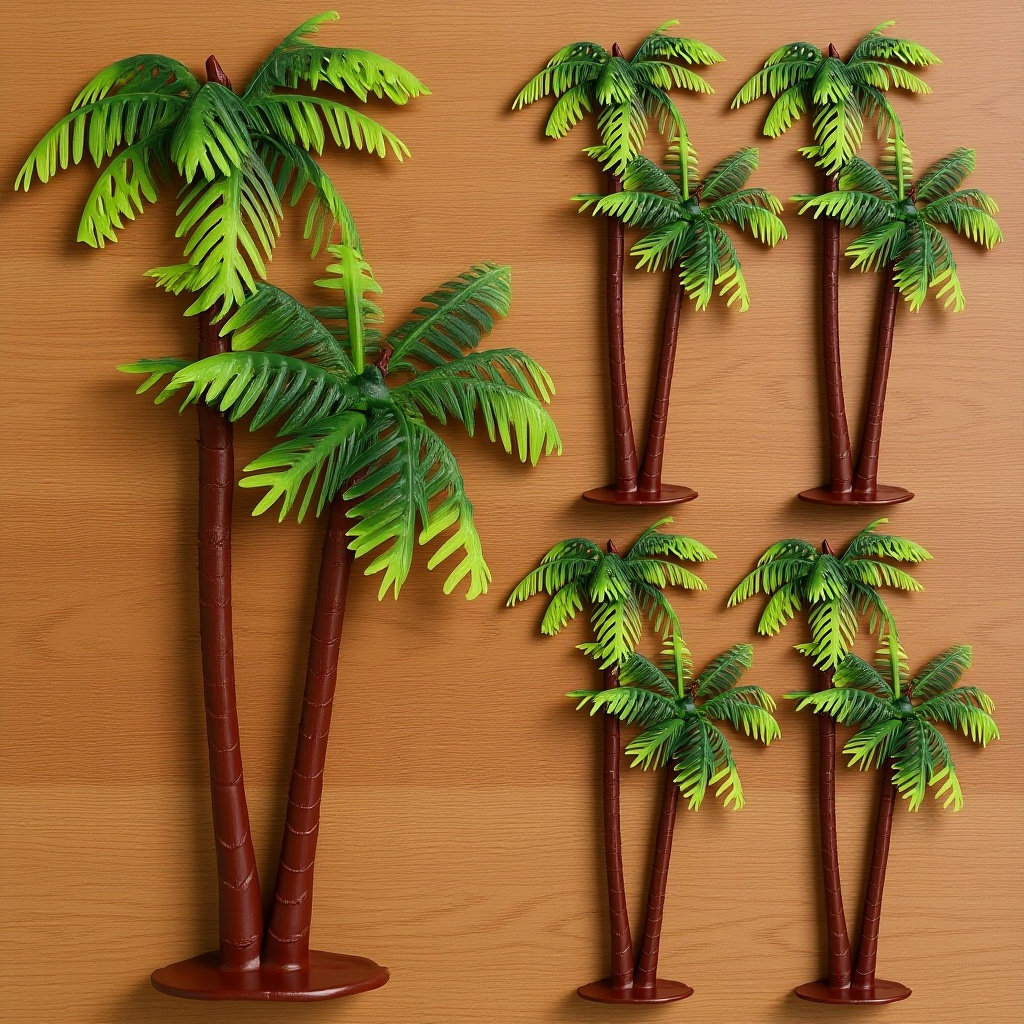 5Pcs Lifelike Coconut Palm Tre - Aquarium Planted Tree recension och pris