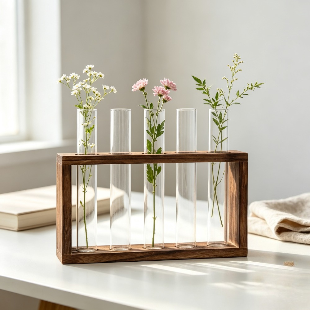 Wood Stand Test Tube Vase Clea - Tissue Culture Plant recension och pris