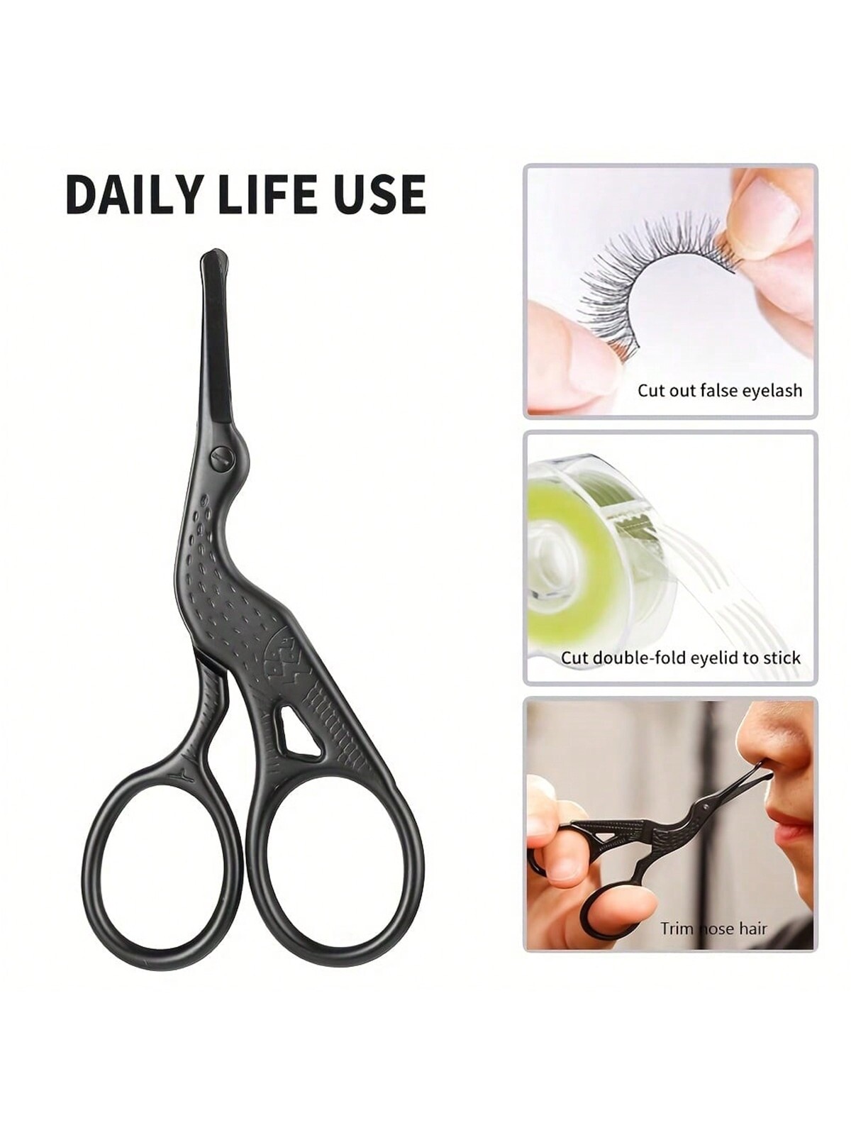 Nose Hair Scissors, Stainless  - Trimming Scissor Set recension och pris