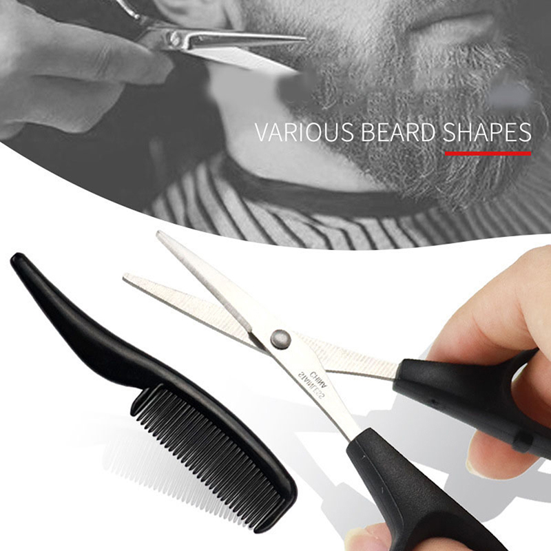 ·1Pc Mens Beard Mustache Comb  - Trimming Scissor Set recension och pris