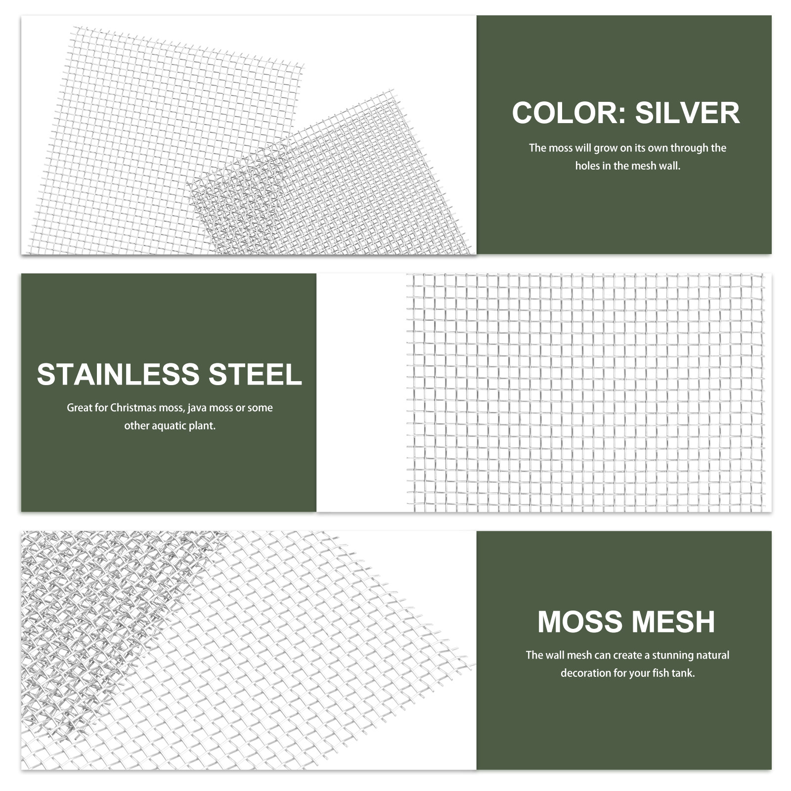 15Pcs Fine Stainless Steel Mos - Planted Aquarium Carpet Plant recension och pris